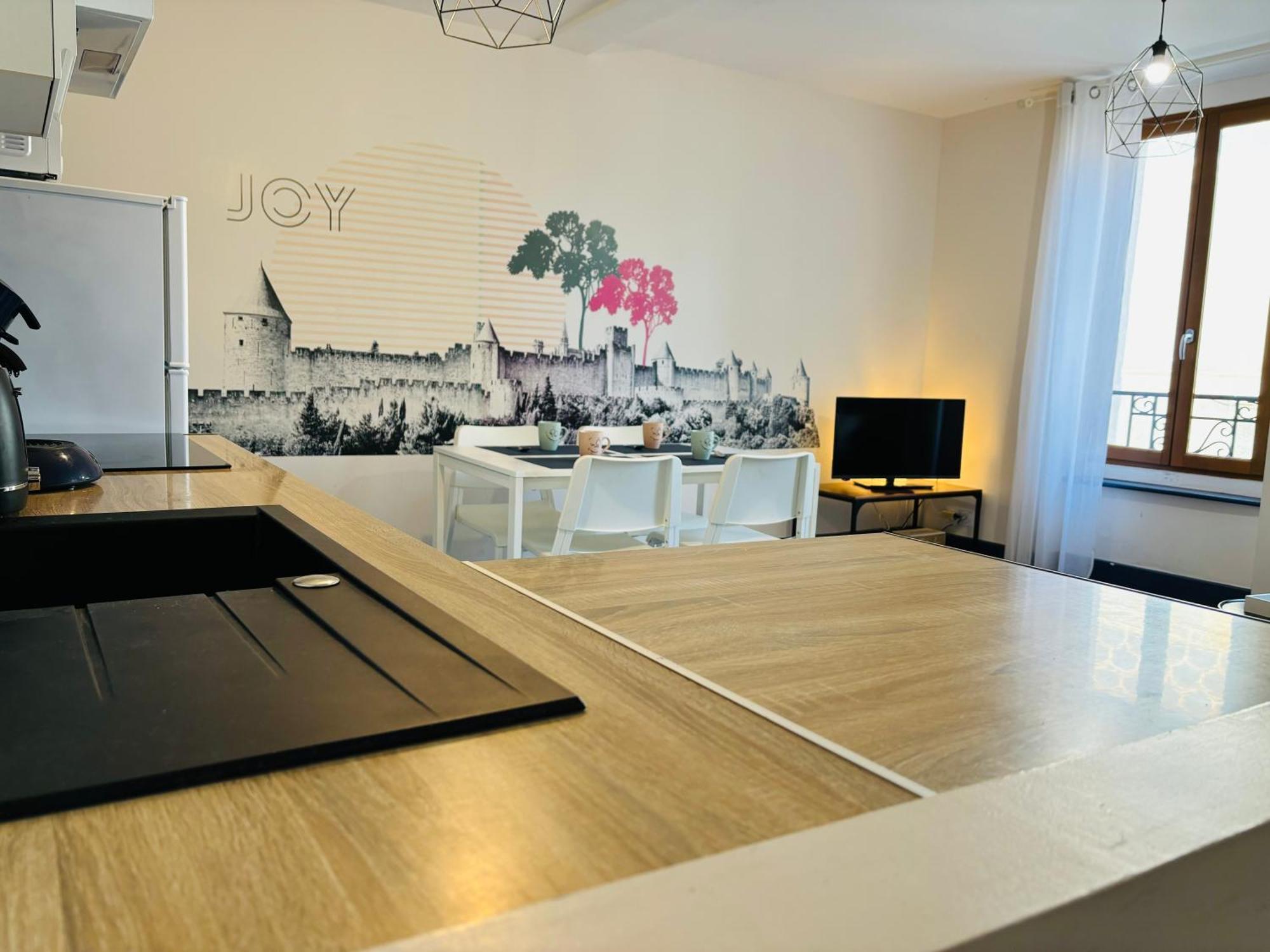 Spacieux, Climatise, Quartier Calme, Proche Chateau, Le Cocon De Joy Carcassonne Buitenkant foto
